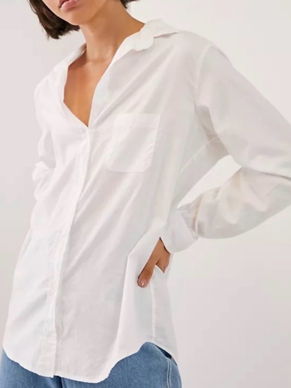 GRAYSON The Hero 100% Cotton Button Down Shirt White Size 04 (Large)